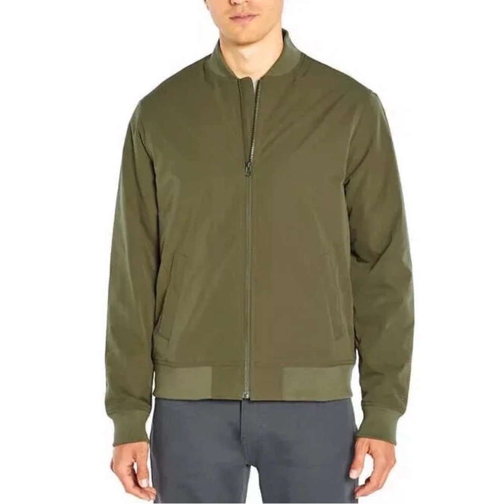 Banana Republic Men's Bomber Jacket Lightly Insulated Olive Night Medium